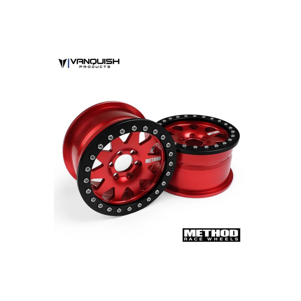 Vanquish Method 2.2 Race Wheel (1.2" Wide) 101 Red/Black Anodized VPS08005 Vanquish Method 2.2 Race Wheel (1.2" Wide) 101 Red/Black Anodized VPS08005