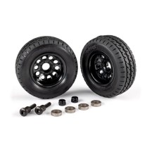 Traxxas Trailer wheels (2) with tires (2) and mounting hardware TRX9797