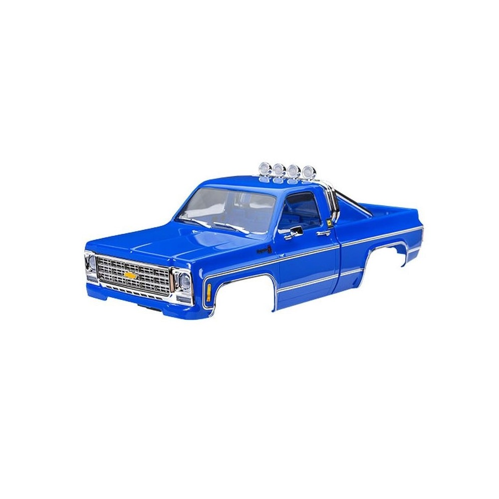 Traxxas Body Chevrolet k10 truck (1979) complete blue (includes grille side) TRX9811-BLUE