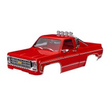 Traxxas Body Chevrolet k10 truck (1979) complete red (includes grille side) TRX9811-RED