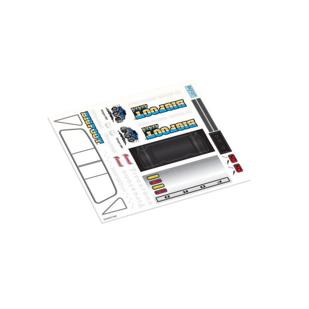 Traxxas Decal sheet 1-18 scale trx-4mt bigfoot no. 1 TRX9844