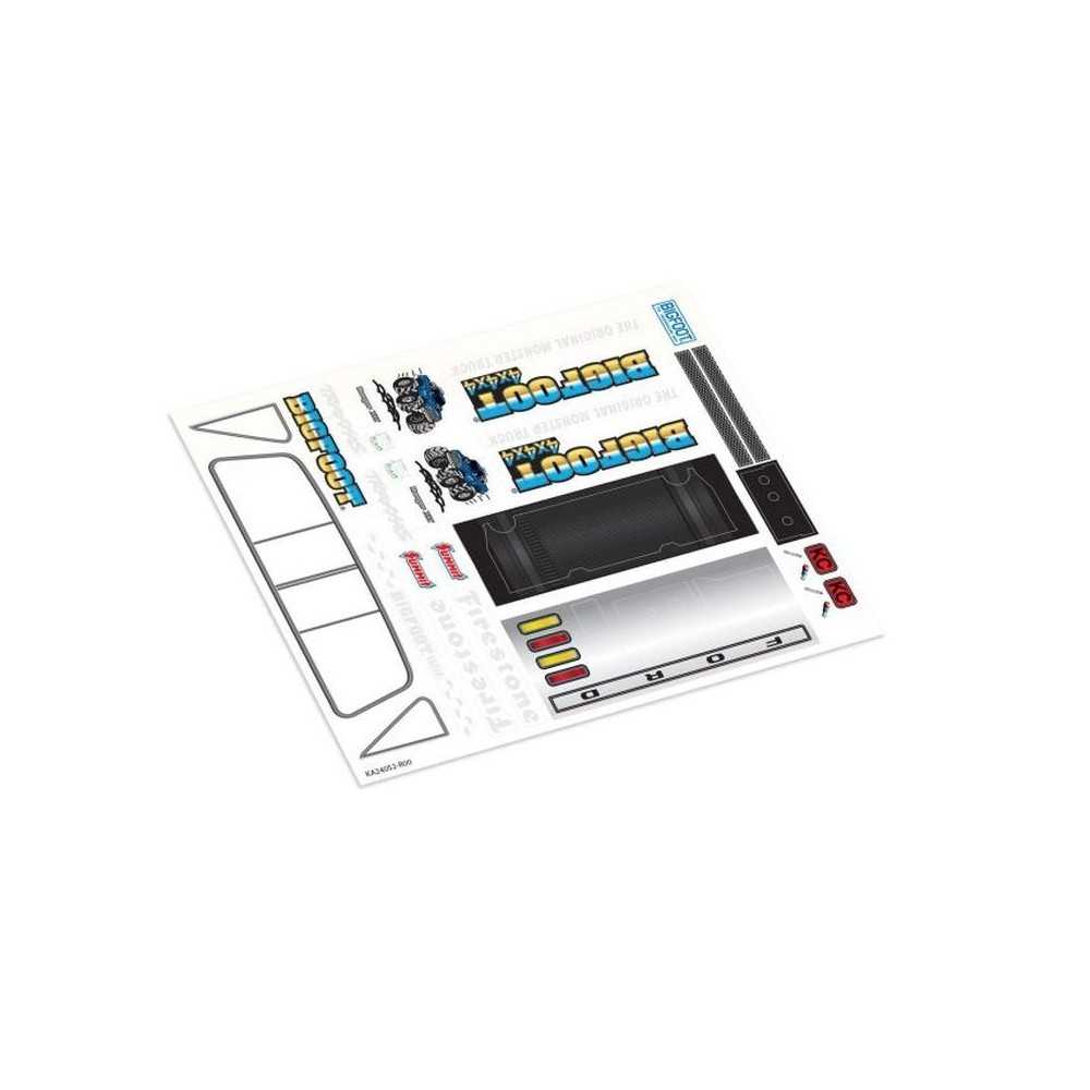 Traxxas Decal sheet 1-18 scale trx-4mt bigfoot no. 1 TRX9844