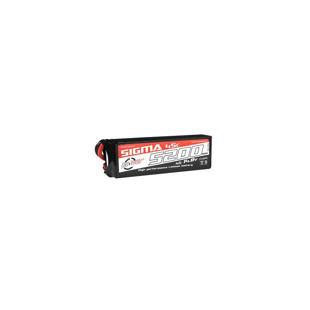 RC Plus Li-Po Batterypack Sigma 45C 5200 mAh - 4S1P - 14.8V XT-60 RC-G45-5200-4S1P RC Plus Li-Po Batterypack Sigma 45C 5200 mAh - 4S1P - 14.8V XT-60 RC-G45-5200-4S1P