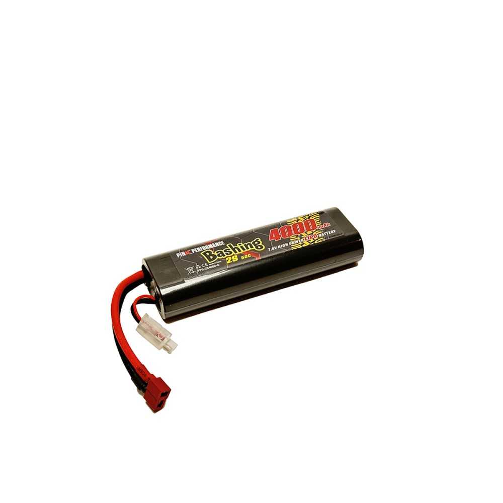 Pink Bashing LiPo 2S 7.4V-4000-50C (Deans) 139x47x25mm 240g Round PP3-2S4000-D Pink Bashing LiPo 2S 7.4V-4000-50C (Deans) 139x47x25mm 240g Round PP3-2S4000-D