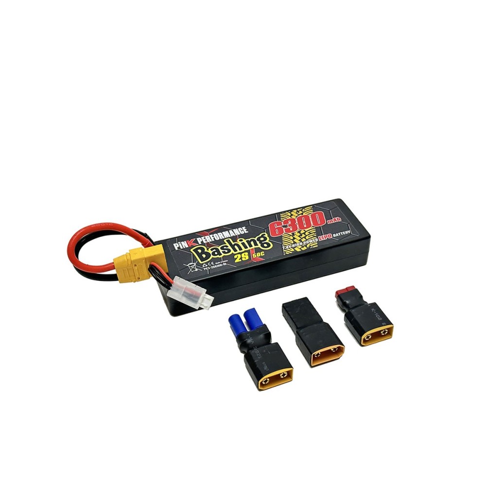 Pink Bashing LiPo 2S 7.4V-6300-50C (Multi) 139x47x25mm 325g PP3-2S6300-M