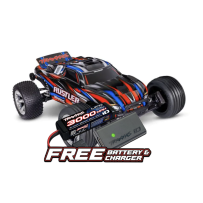 Traxxas Rustler HD BL-2S 1:10 Electric 2WD RTR Stadium Truck - Red TRX37354-4RED