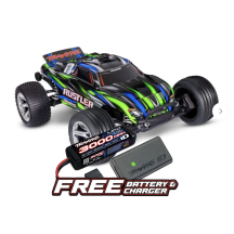 Traxxas Rustler HD BL-2S 1:10 Electric 2WD RTR Stadium Truck - Green TRX37354-4GRN