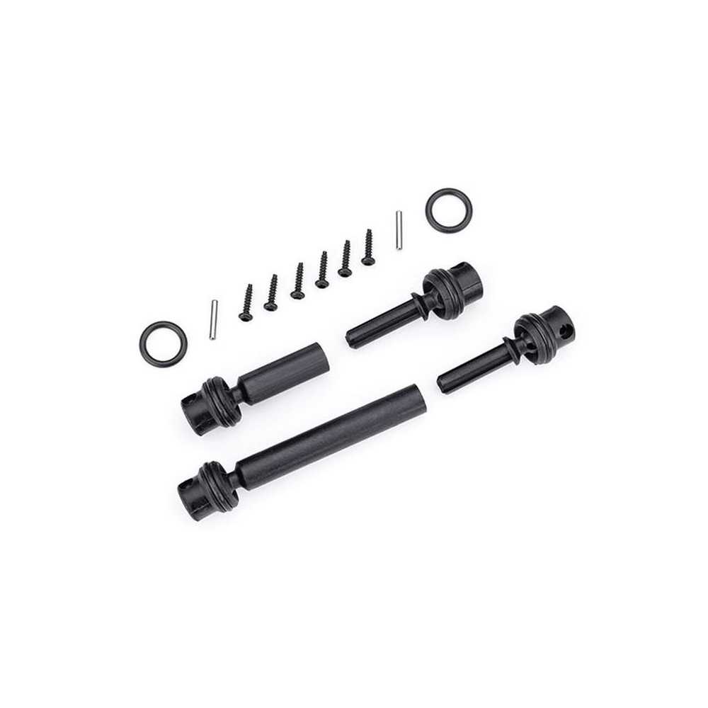 Traxxas Driveshafts center assembled (front rear) (fits 1 18 scale vehicles) TRX9855 Traxxas Driveshafts center assembled (front rear) (fits 1 18 scale vehicles) TRX9855