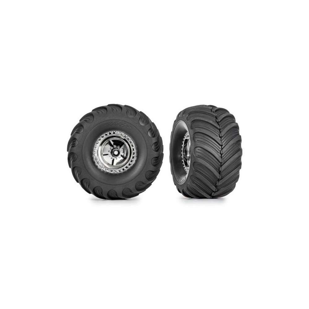 Ruedas neumáticos cromo terra groove 3.0x1.0 Traxxas