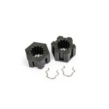 Traxxas Wheel hubs hex front (2) hex clips (2) TRX10954