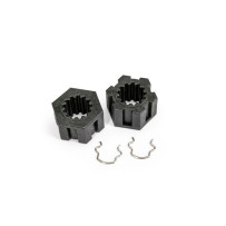 Traxxas Wheel hubs hex front (2) hex clips (2) TRX10954