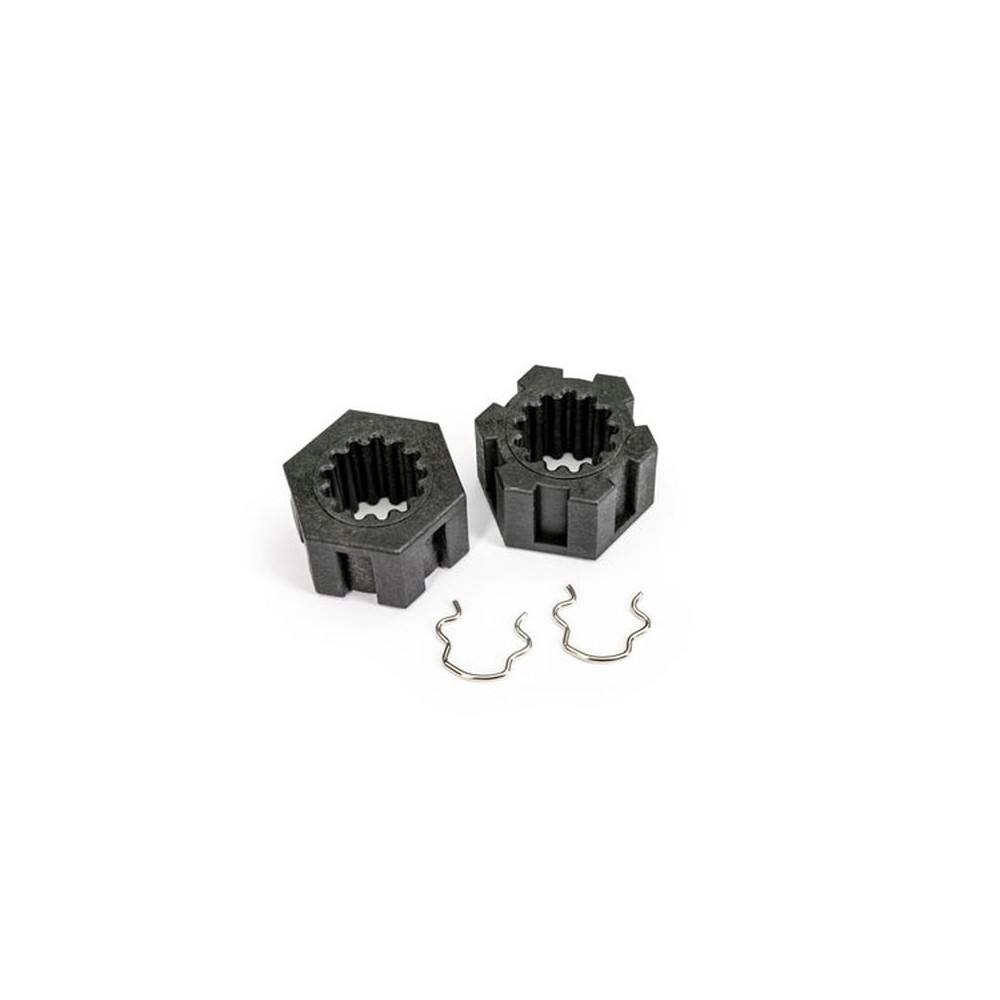 Traxxas Wheel hubs hex front (2) hex clips (2) TRX10954 Traxxas Wheel hubs hex front (2) hex clips (2) TRX10954