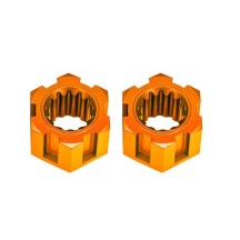 Traxxas Wheel hubs hex front (6061-t6 aluminum orange-anodized) (2) TRX10954-ORNG