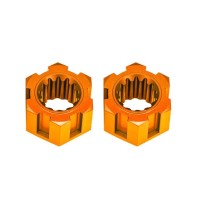 Traxxas Wheel hubs hex front (6061-t6 aluminum orange-anodized) (2) TRX10954-ORNG