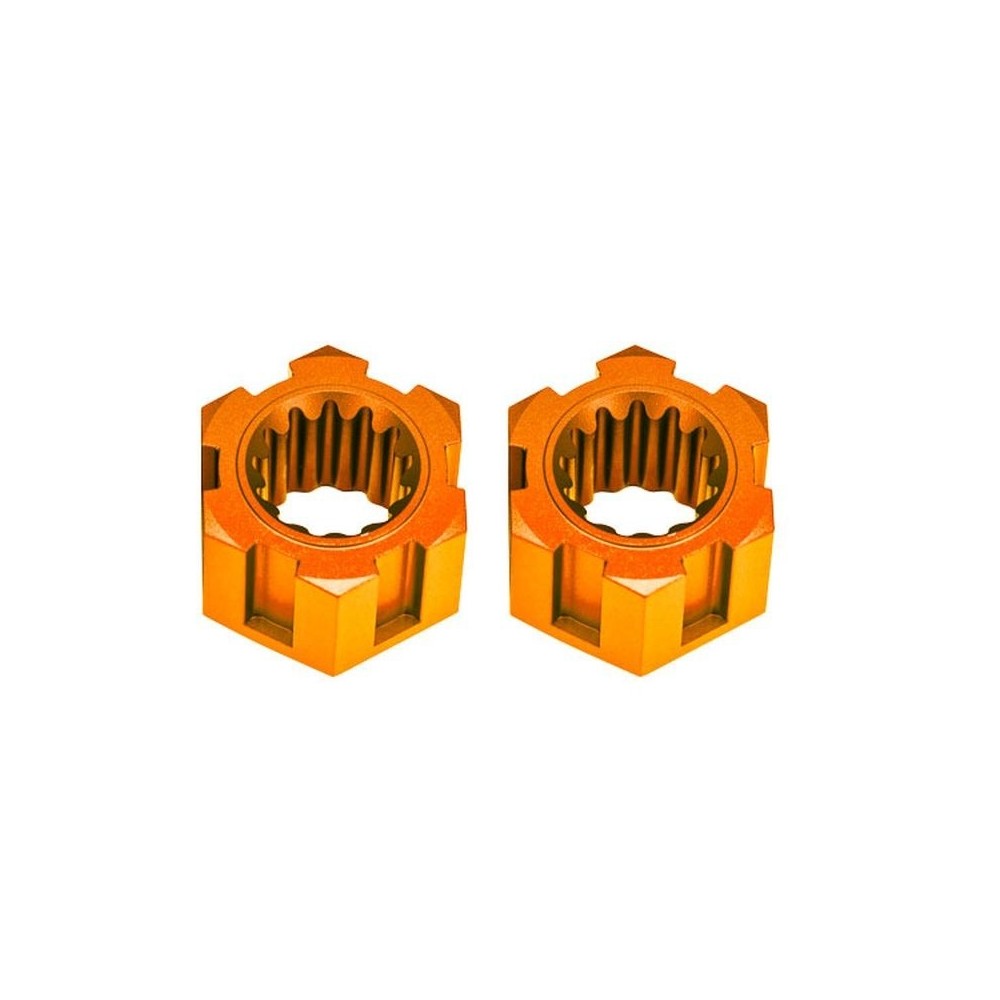 Traxxas Wheel hubs hex front (6061-t6 aluminum orange-anodized) (2) TRX10954-ORNG Traxxas Wheel hubs hex front (6061-t6 aluminum orange-anodized) (2) TRX10954-ORNG