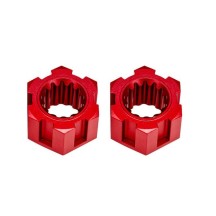 Traxxas Wheel hubs hex front (6061-t6 aluminum red-anodized) (2) TRX10954-RED
