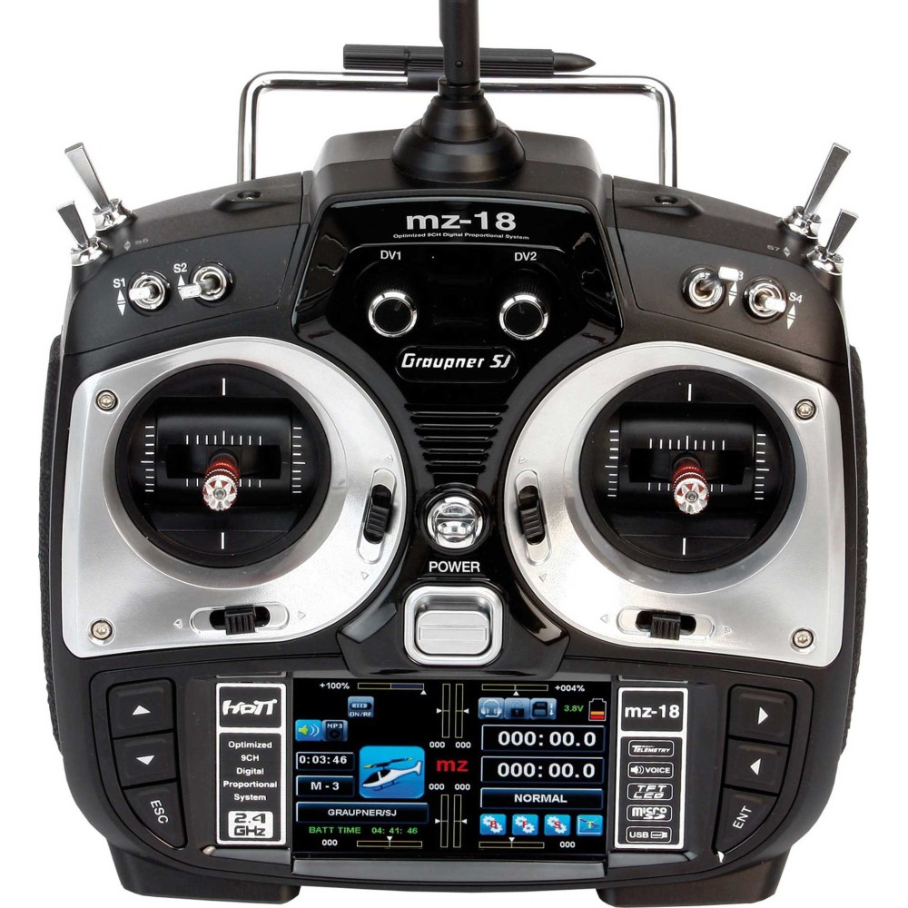 Graupner mz-18 transmitter - HoTT 2.4GHz remote control GRAS1005.77 Graupner mz-18 transmitter - HoTT 2.4GHz remote control GRAS1005.77