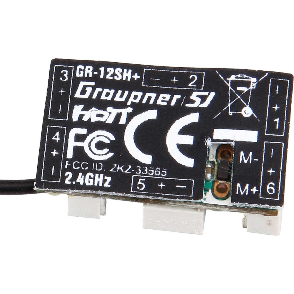 Graupner GR-12SH HoTT - 2.4 GHz receiver GRA33565 Graupner GR-12SH HoTT - 2.4 GHz receiver GRA33565