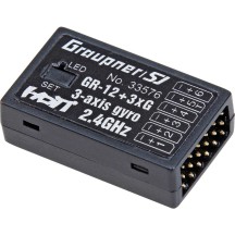 Graupner GR-12 + 3xG HoTT- 2.4 GHz receiver GRA33576