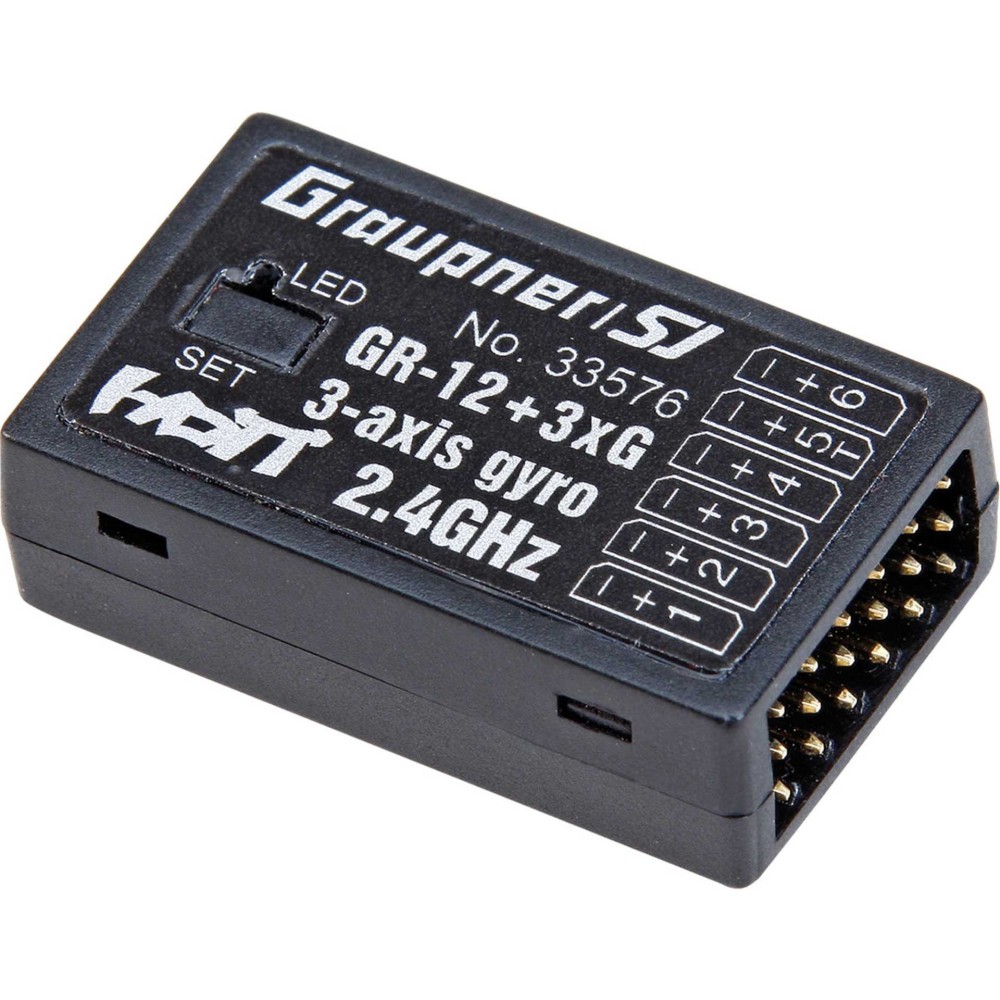 Graupner GR-12 + 3xG HoTT- 2.4 GHz receiver GRA33576 Graupner GR-12 + 3xG HoTT- 2.4 GHz receiver GRA33576