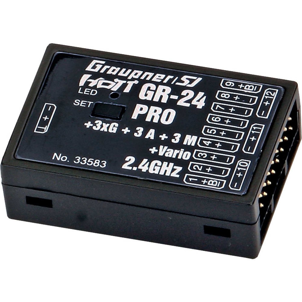 Graupner GR-24 PRO +3xG +3A + 3M + Vario HoTT- 2.4 GHz receiver GRA33583 Graupner GR-24 PRO +3xG +3A + 3M + Vario HoTT- 2.4 GHz receiver GRA33583