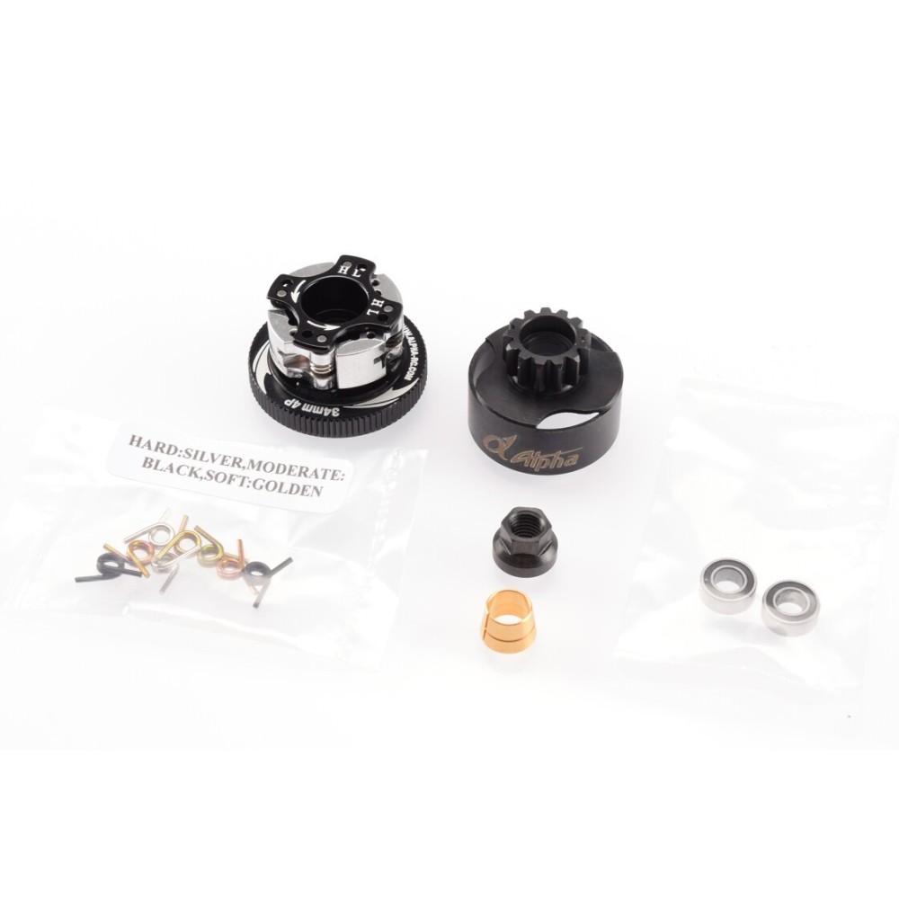 Alpha Plus 4-Shoe Clutch System with 15T Clutch Bell E64-BUB2215 Alpha Plus 4-Shoe Clutch System with 15T Clutch Bell E64-BUB2215