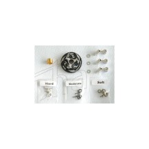 Alpha Plus Alpha Flywheel(black) + Aluminium Clutch Shoe Set(3pcs) + Springs + flywheel collet E70-BU02100