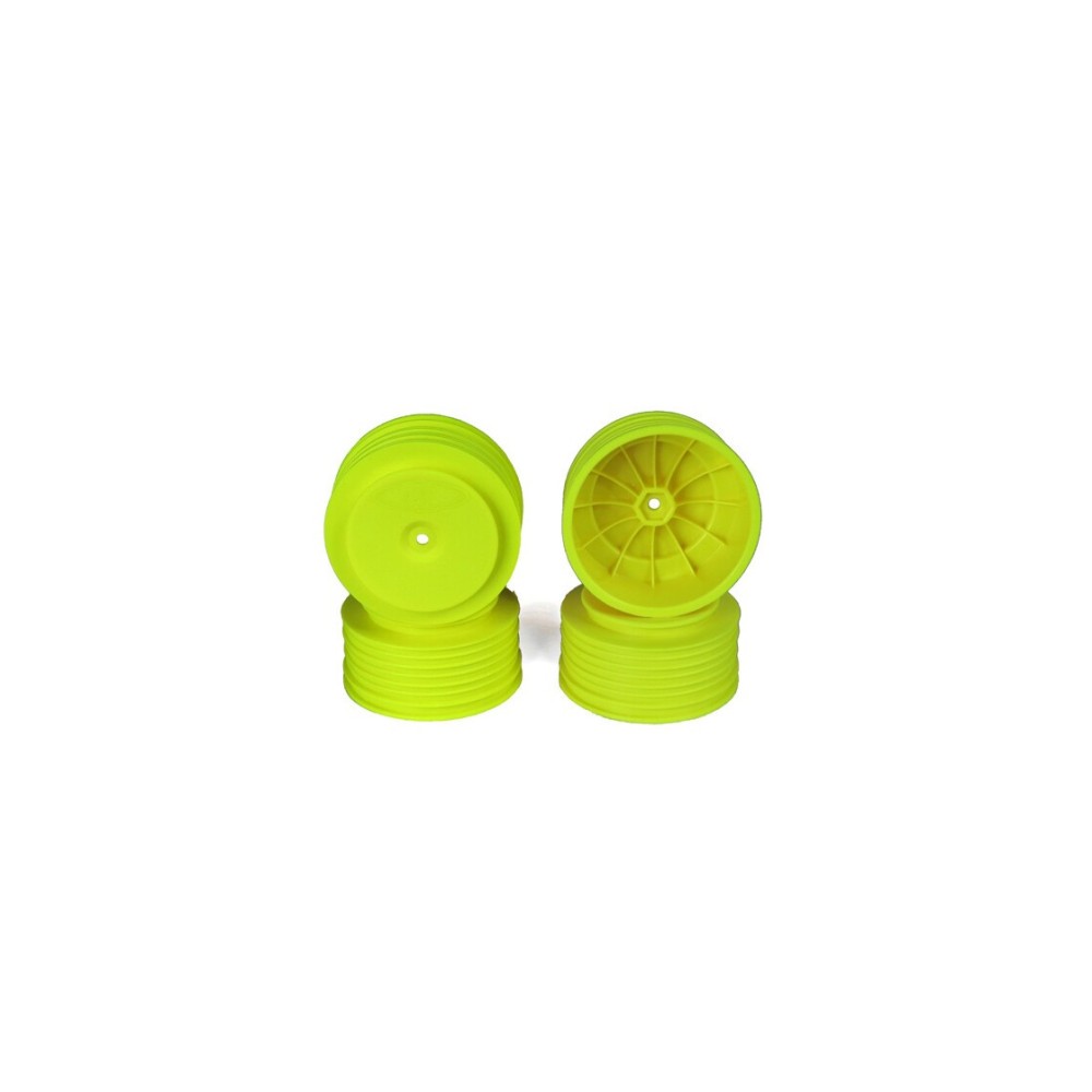 DE Racing Speedline Plus SC Wheels 12mm for TLR/Tekno (yellow/4pcs) DER-PS4-LY