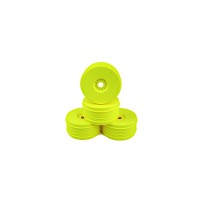 DE Racing Speedline Plus 1/8 Buggy Wheels (4pcs/Yellow) DER-PSB-8Y