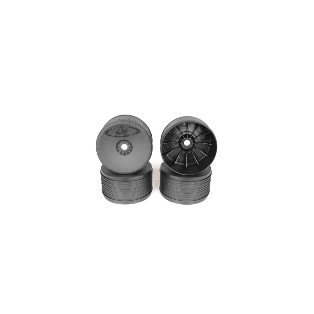 DE Racing Speedline Plus 1/8 Truck Wheels (4pcs/Black) DER-PT4-8B