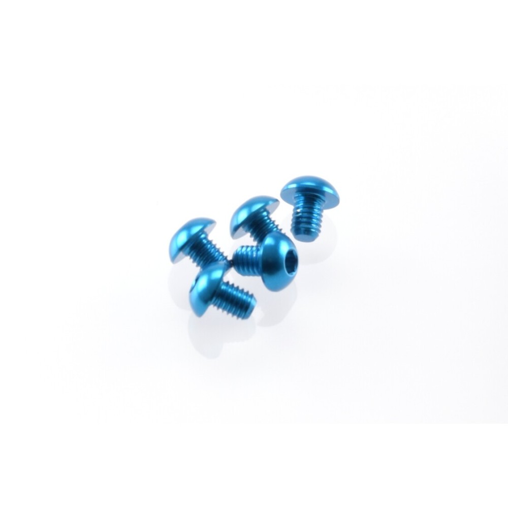 Hiro Seiko Alloy Hex Socket Button Head Screw M3x4 [T-Blue] HS-48135