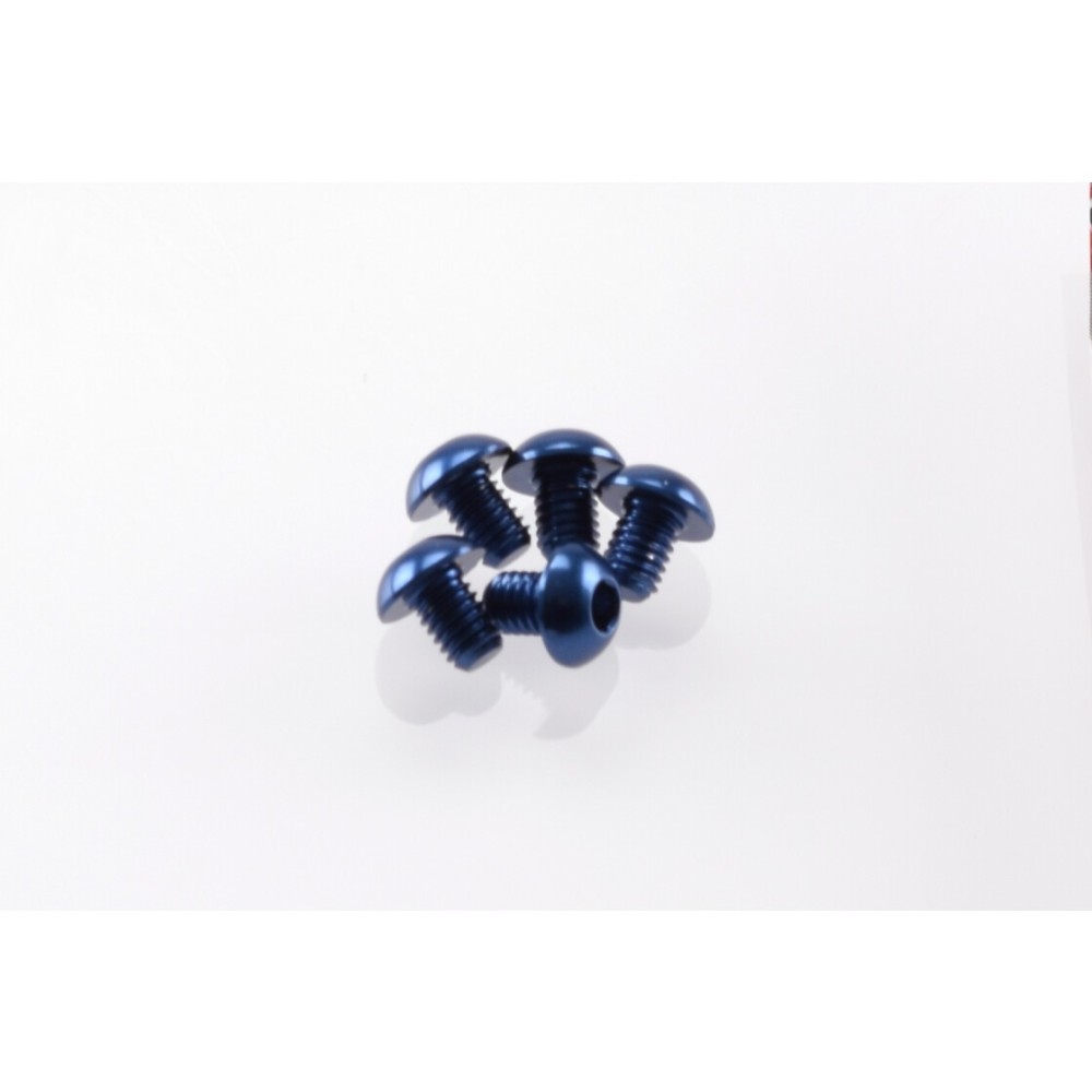 Hiro Seiko Alloy Hex Socket Button Head Screw M3x4 [Y-Blue] HS-48136