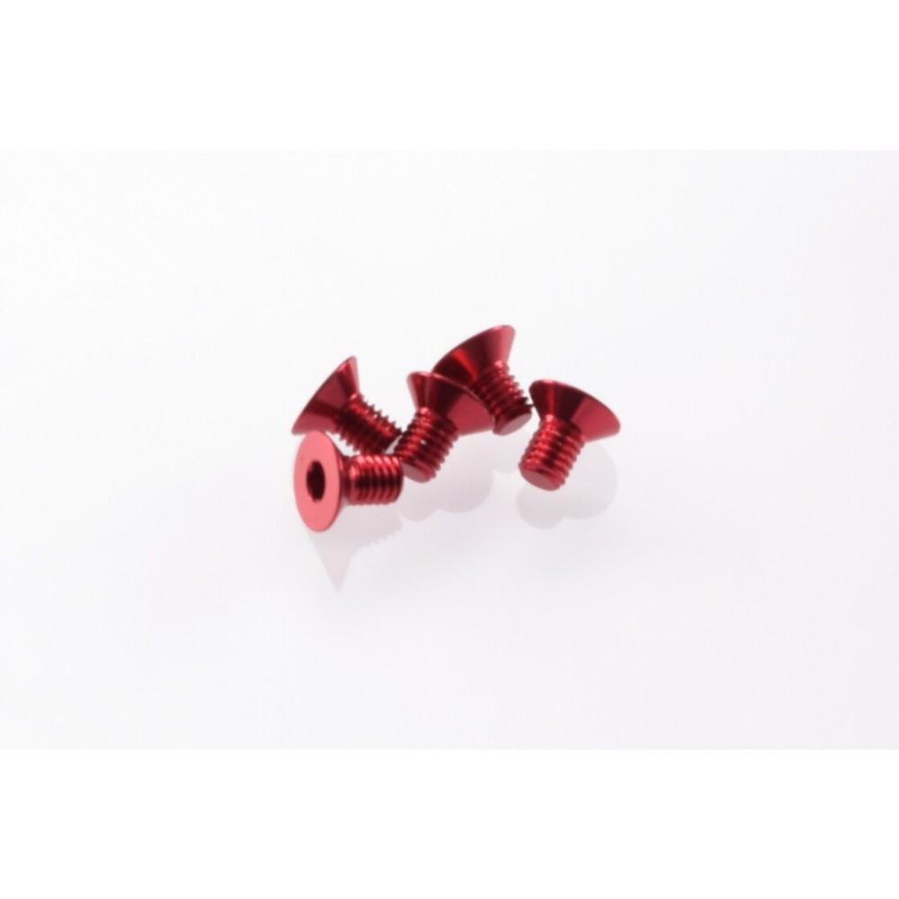 Hiro Seiko Alloy Hex Socket Flat Head Screw M3x5 [Red] HS-48145