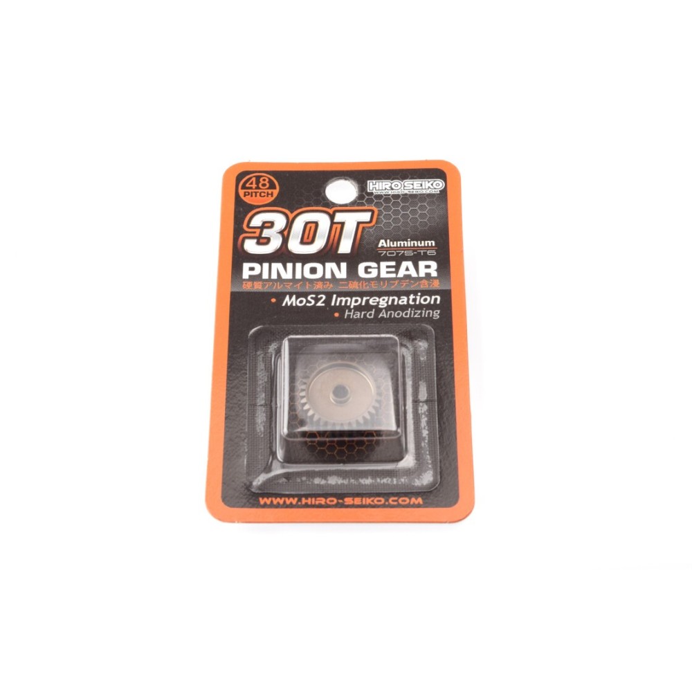 Hiro Seiko Hard Coated Alum. Pinion Gear (MoS2) DP48-30T HS-48246 Hiro Seiko Hard Coated Alum. Pinion Gear (MoS2) DP48-30T HS-48246