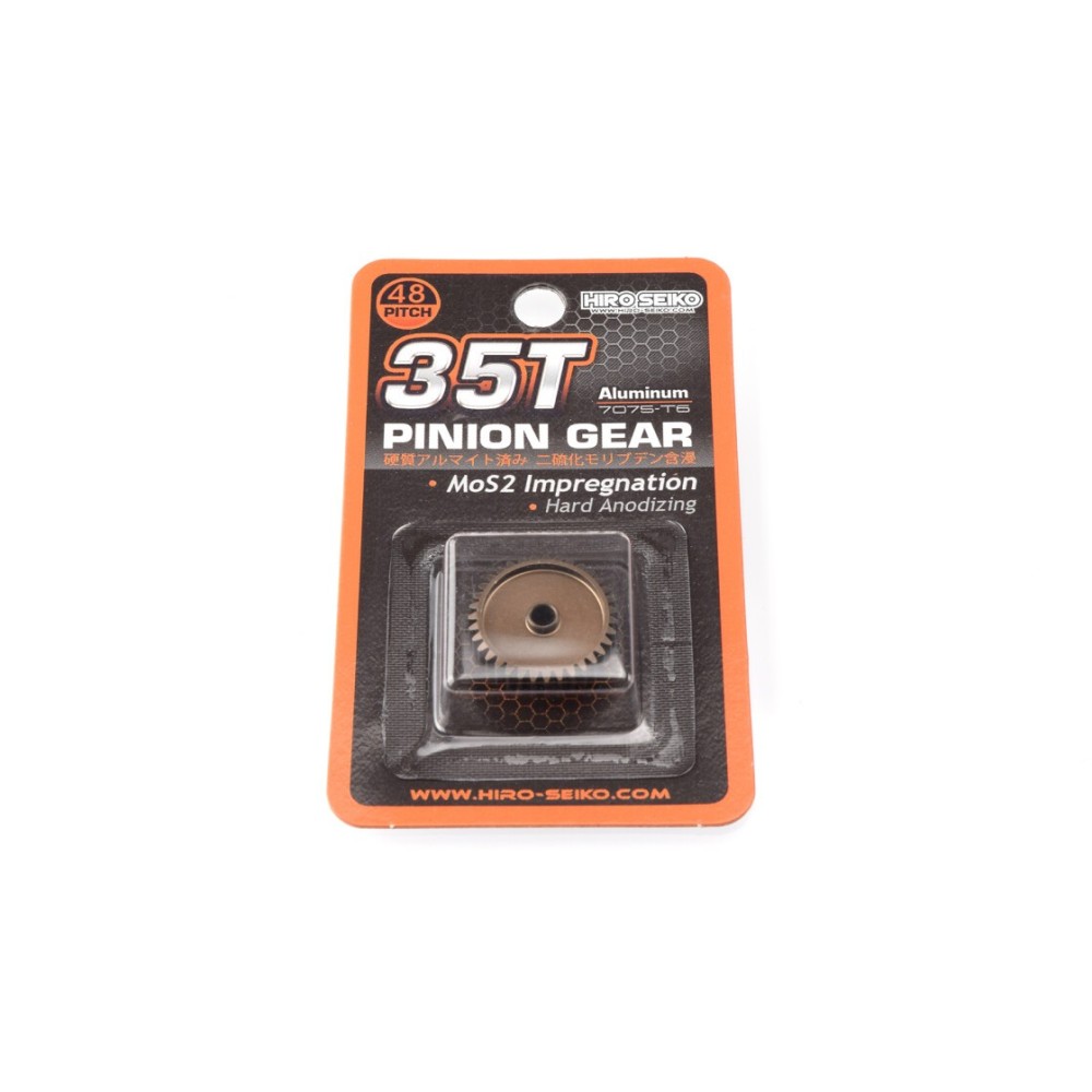 Hiro Seiko Hard Coated Alum. Pinion Gear (MoS2) DP48-35T HS-48251 Hiro Seiko Hard Coated Alum. Pinion Gear (MoS2) DP48-35T HS-48251