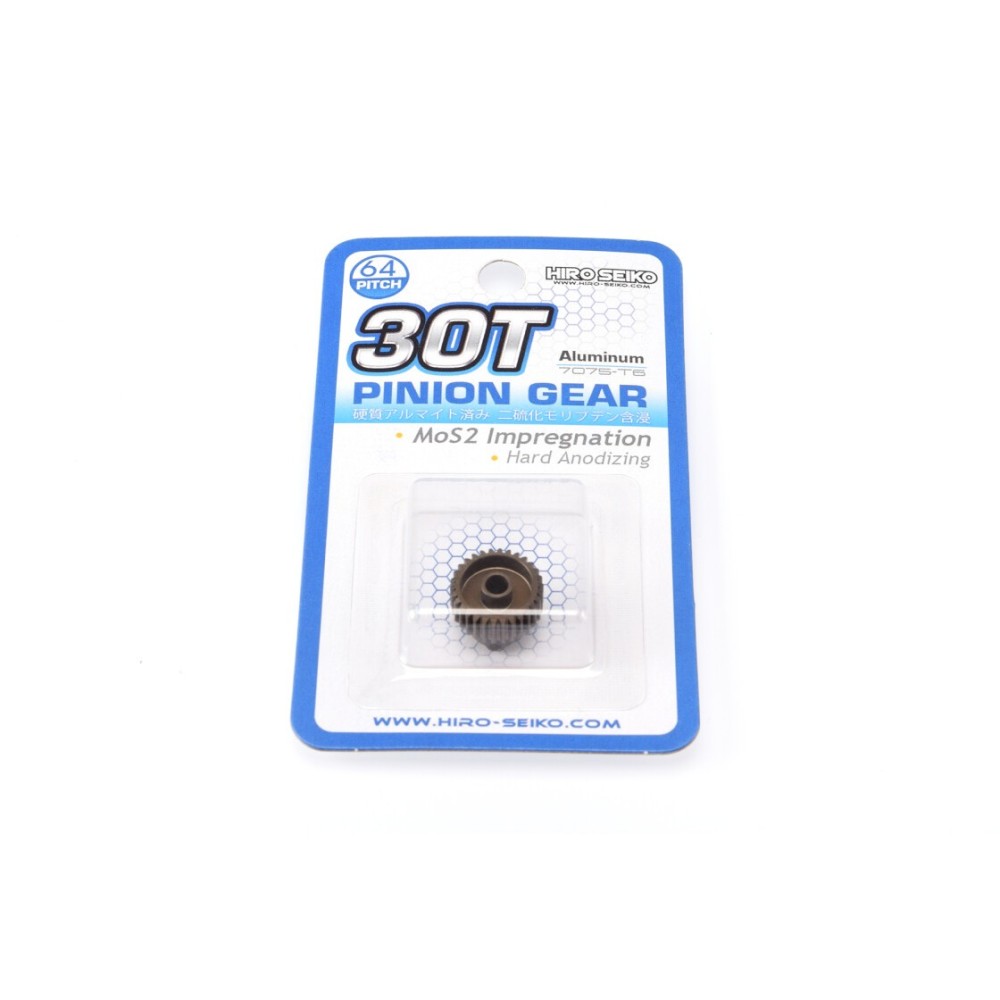 Hiro Seiko Hard Coated Alum. Pinion Gear (MoS2) DP64-30T HS-48274