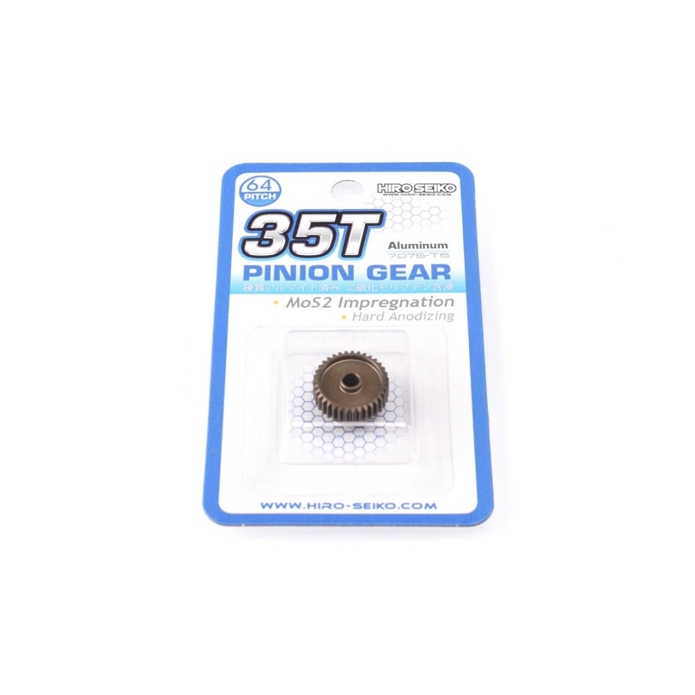 Hiro Seiko Hard Coated Alum. Pinion Gear (MoS2) DP64-35T HS-48279 Hiro Seiko Hard Coated Alum. Pinion Gear (MoS2) DP64-35T HS-48279