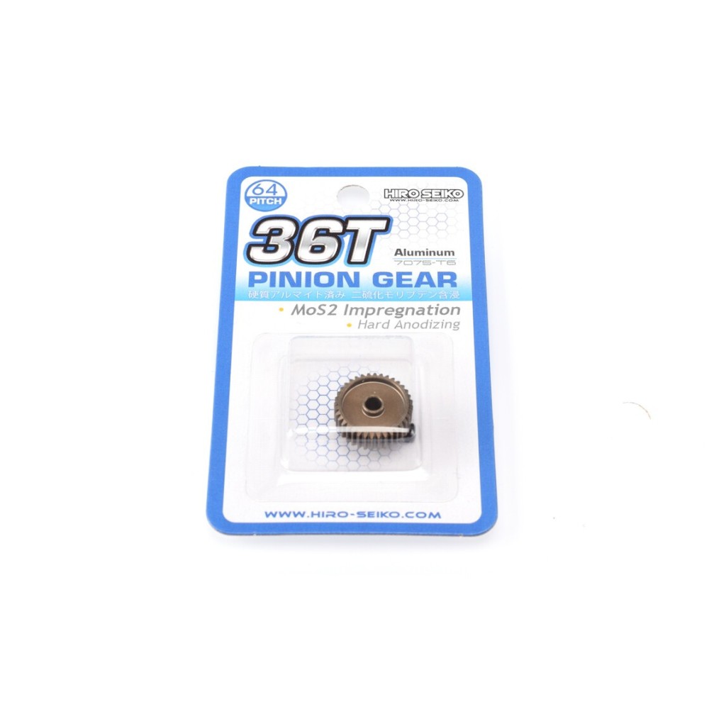 Hiro Seiko Hard Coated Alum. Pinion Gear (MoS2) DP64-36T HS-48280 Hiro Seiko Hard Coated Alum. Pinion Gear (MoS2) DP64-36T HS-48280