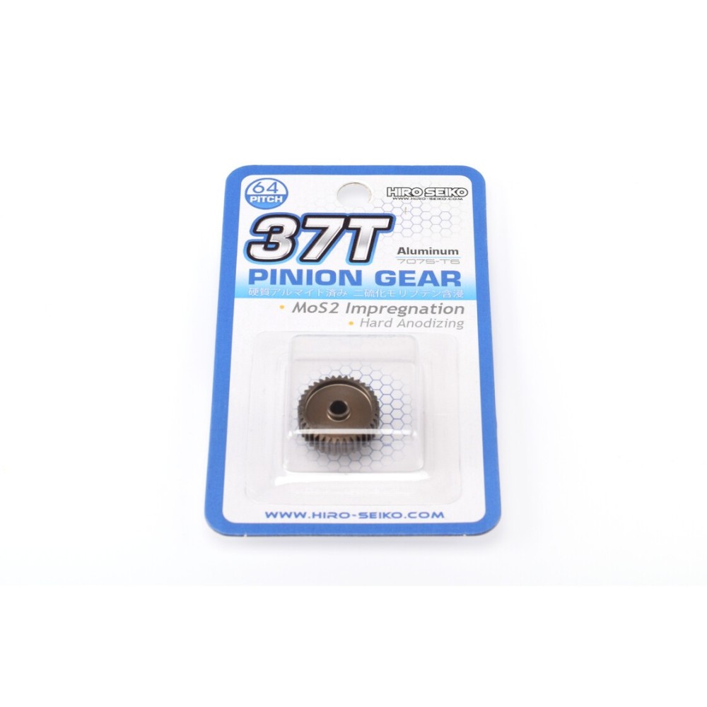 Hiro Seiko Hard Coated Alum. Pinion Gear (MoS2) DP64-37T HS-48281 Hiro Seiko Hard Coated Alum. Pinion Gear (MoS2) DP64-37T HS-48281