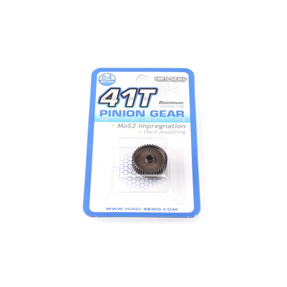 Hiro Seiko Hard Coated Alum. Pinion Gear (MoS2) DP64-41T HS-48285