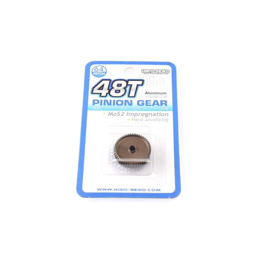 Hiro Seiko Hard Coated Alum. Pinion Gear (MoS2) DP64-48T HS-48292 Hiro Seiko Hard Coated Alum. Pinion Gear (MoS2) DP64-48T HS-48292