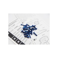 Hiro Seiko M17 Light Weight Screw Set [Y-Blue] HS-48408