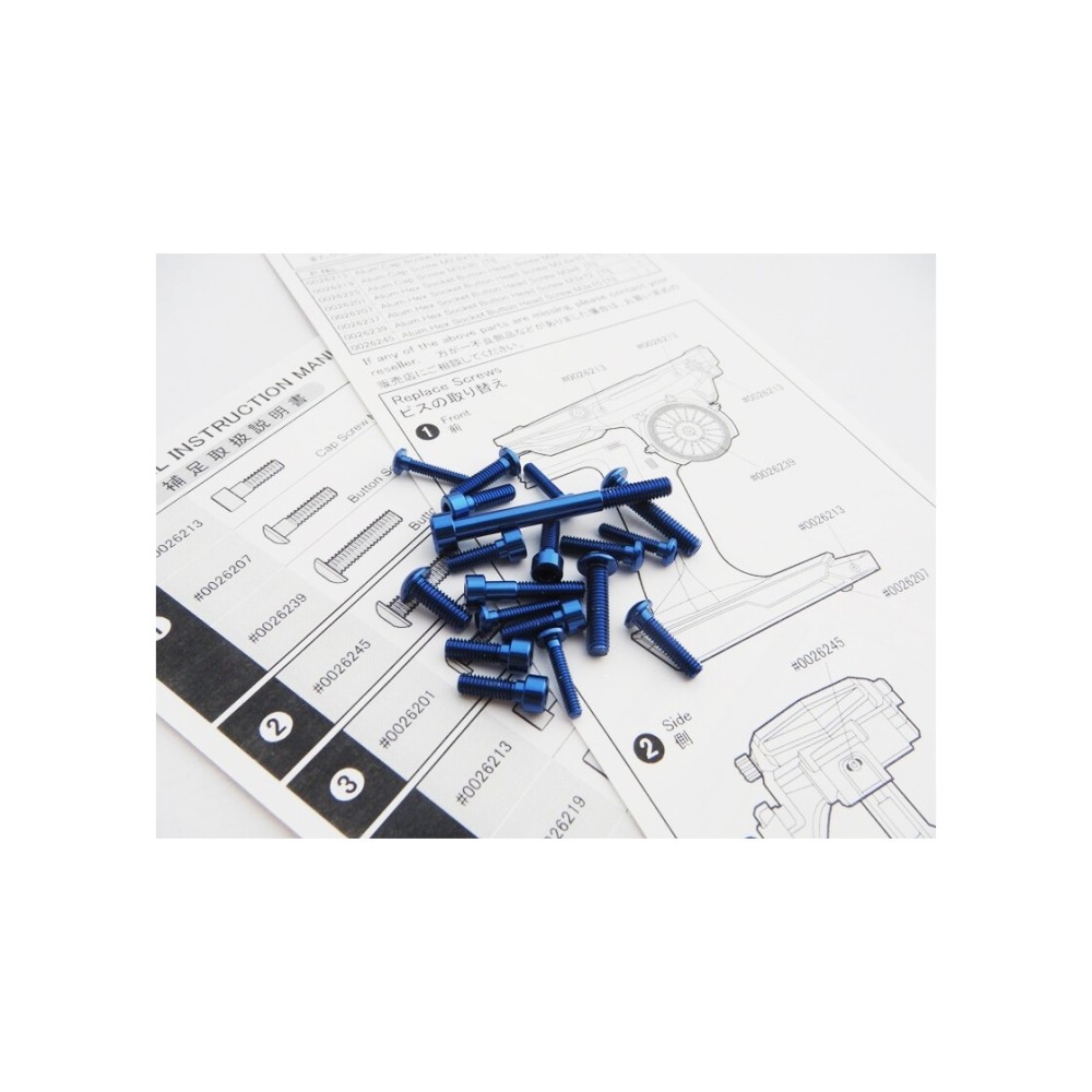 Hiro Seiko M17 Light Weight Screw Set [Y-Blue] HS-48408