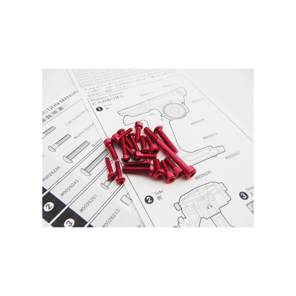 Hiro Seiko M17 Light Weight Screw Set [Red] HS-48409