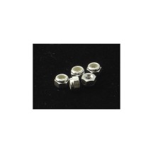 Hiro Seiko 3mm Alloy Nylon Nut [Silver] ( 5 pcs) HS-69218