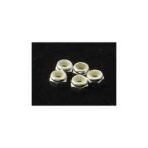 Hiro Seiko 4mm Alloy Nylon Nut [Silver] ( 5 pcs) HS-69224
