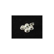 Hiro Seiko 2mm Alloy Flange Nylon Nut [Silver] ( 5 pcs) HS-69230