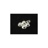Hiro Seiko 2mm Alloy Flange Nylon Nut [Silver] ( 5 pcs) HS-69230