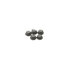 Hiro Seiko 2mm Alloy Flange Nylon Nut [Black] ( 5 pcs) HS-69235