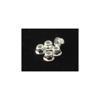 Hiro Seiko 3mm Alloy Flange Nylon Nut [Silver] ( 5 pcs) HS-69236